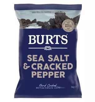 Burts Crisps - Sea Salt & Cracked Pepper 150g