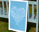 The Cornish Heart Tea Towel Blue additional 2