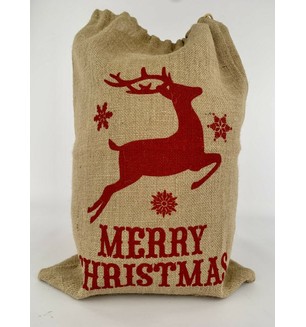 Merry Christmas Hessian Sack