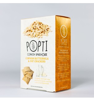 Popti Cornish Buttermilk & Oat Crackers 130g