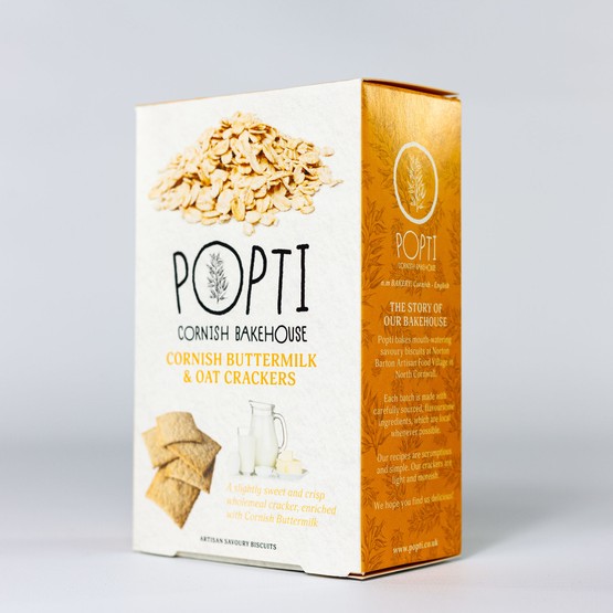 Popti Cornish Buttermilk & Oat Crackers