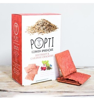 Popti Beetroot & Caraway Crackers