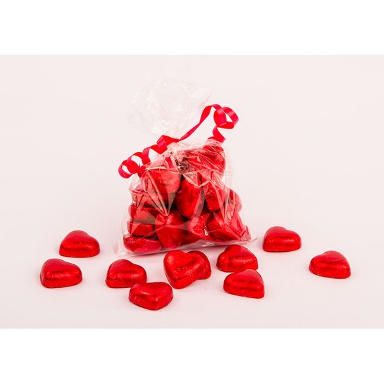 Red Chocolate Caramel Hearts 200g