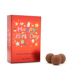 "Happy Birthday" Celebration Book Box Of Chocolate Truffles 70g
