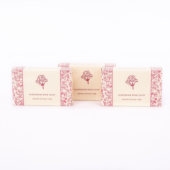 3 Handmade Rose Soap Bars