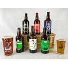 Six Devon Ales with Two Glasses