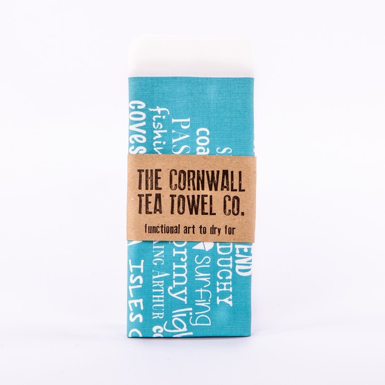 The Cornish Heart Tea Towel Blue