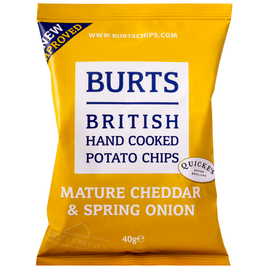 Burts Crisps-Mature Cheddar & Spring Onion 40g