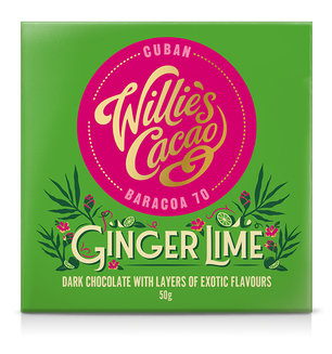 Willie's Cacao Ginger Lime Chocolate 50g