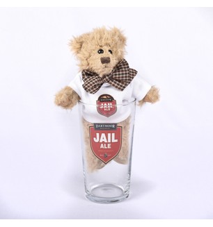Dartmoor Jail Ale Ted and Jail Ale Pint Glass