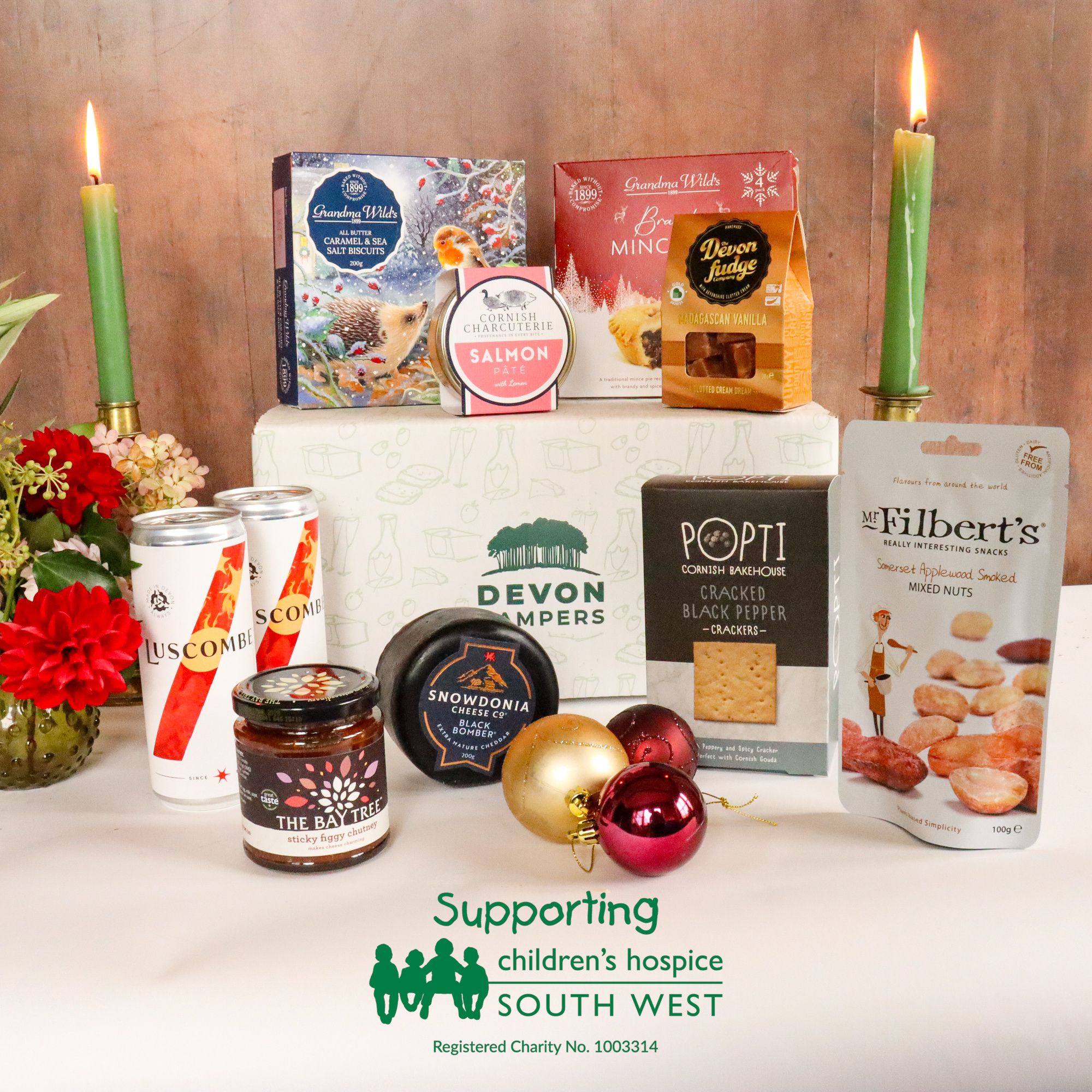 Children's Hospice South West Charity Christmas Hamper - Wicker Hamper