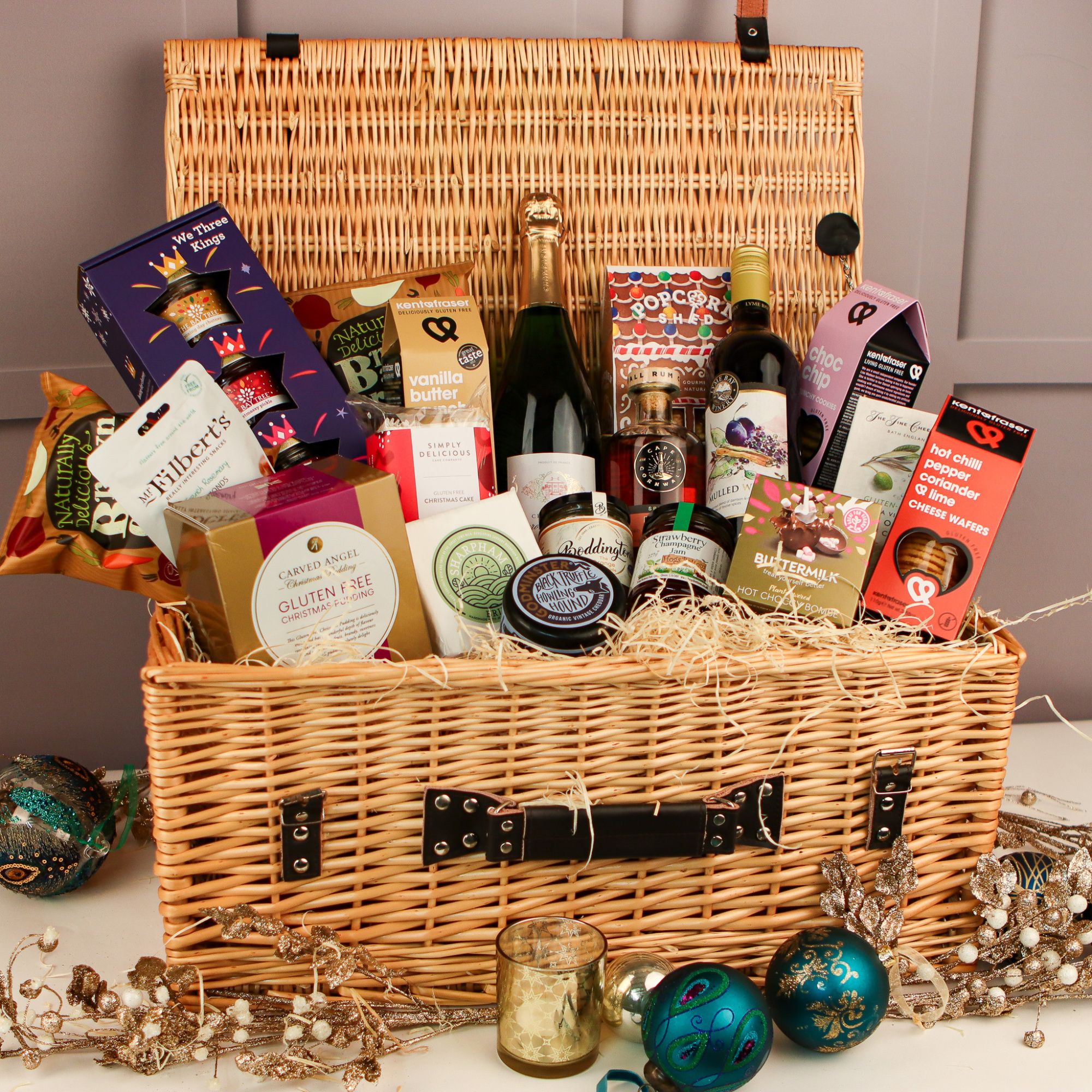 Gluten Free Christmas Feast Hamper - Wicker Hamper
