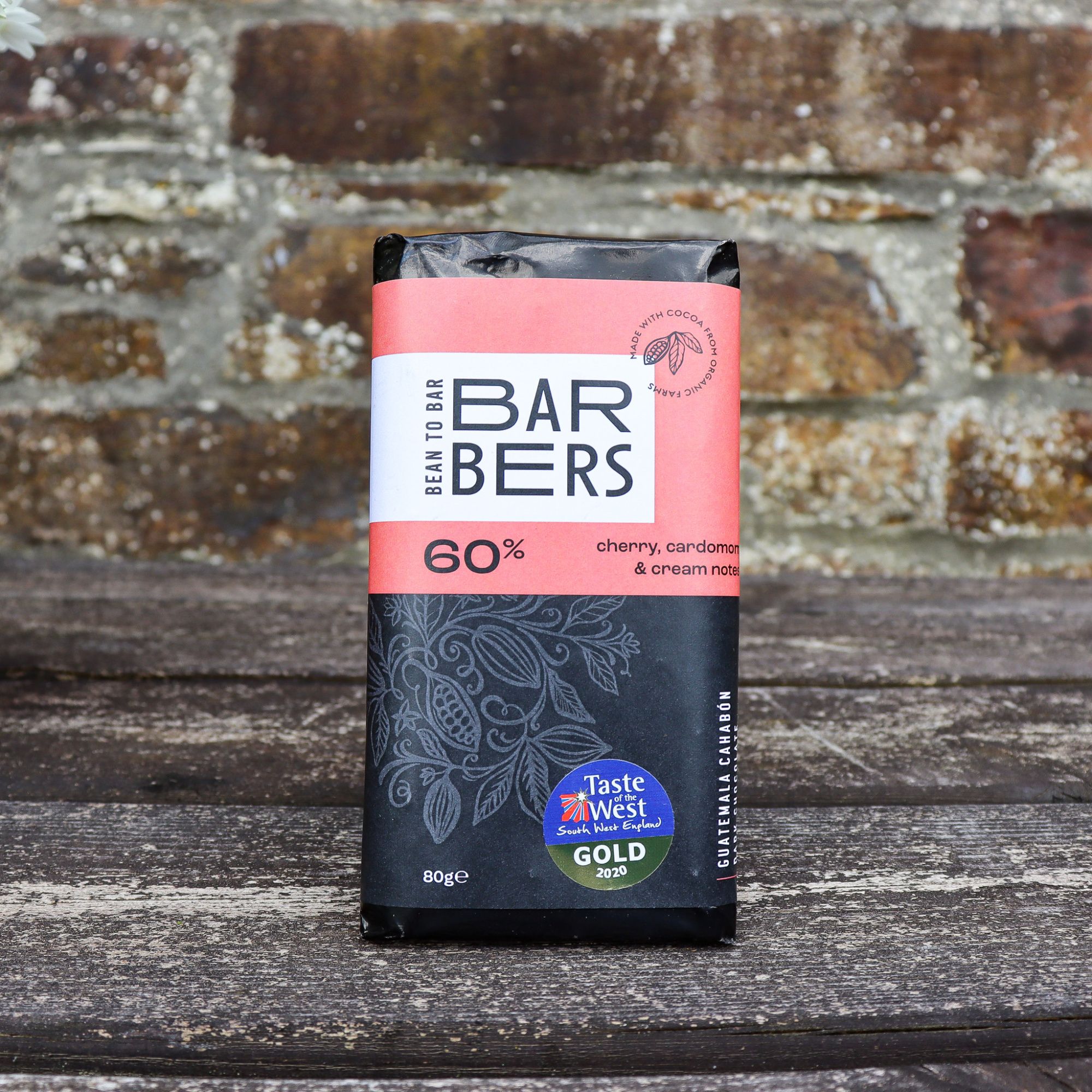 Barbers Chocolate 60% (vegan) 80g - with cherry, cardamon & cream notes