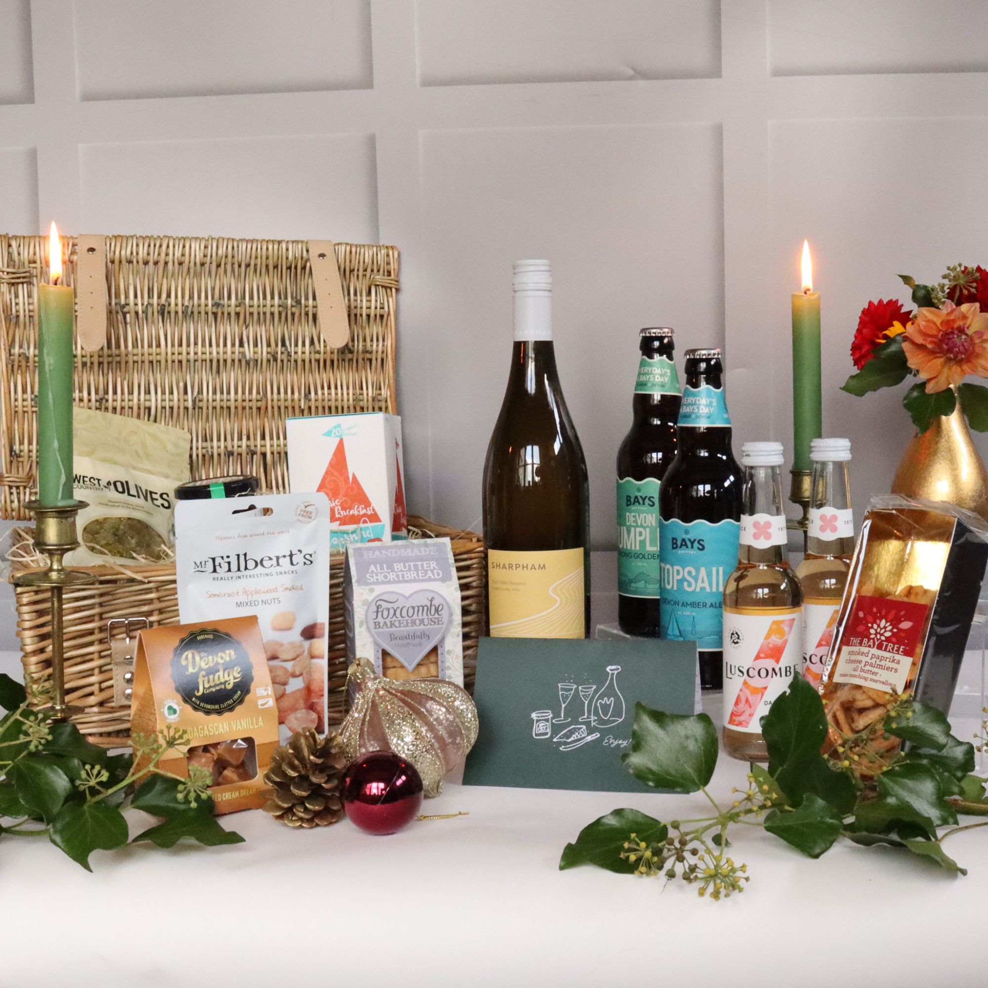 Devon Delights Gift Hamper - Wicker Hamper
