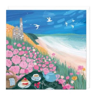 Greeting Card - "Cream Tea by the Sea"