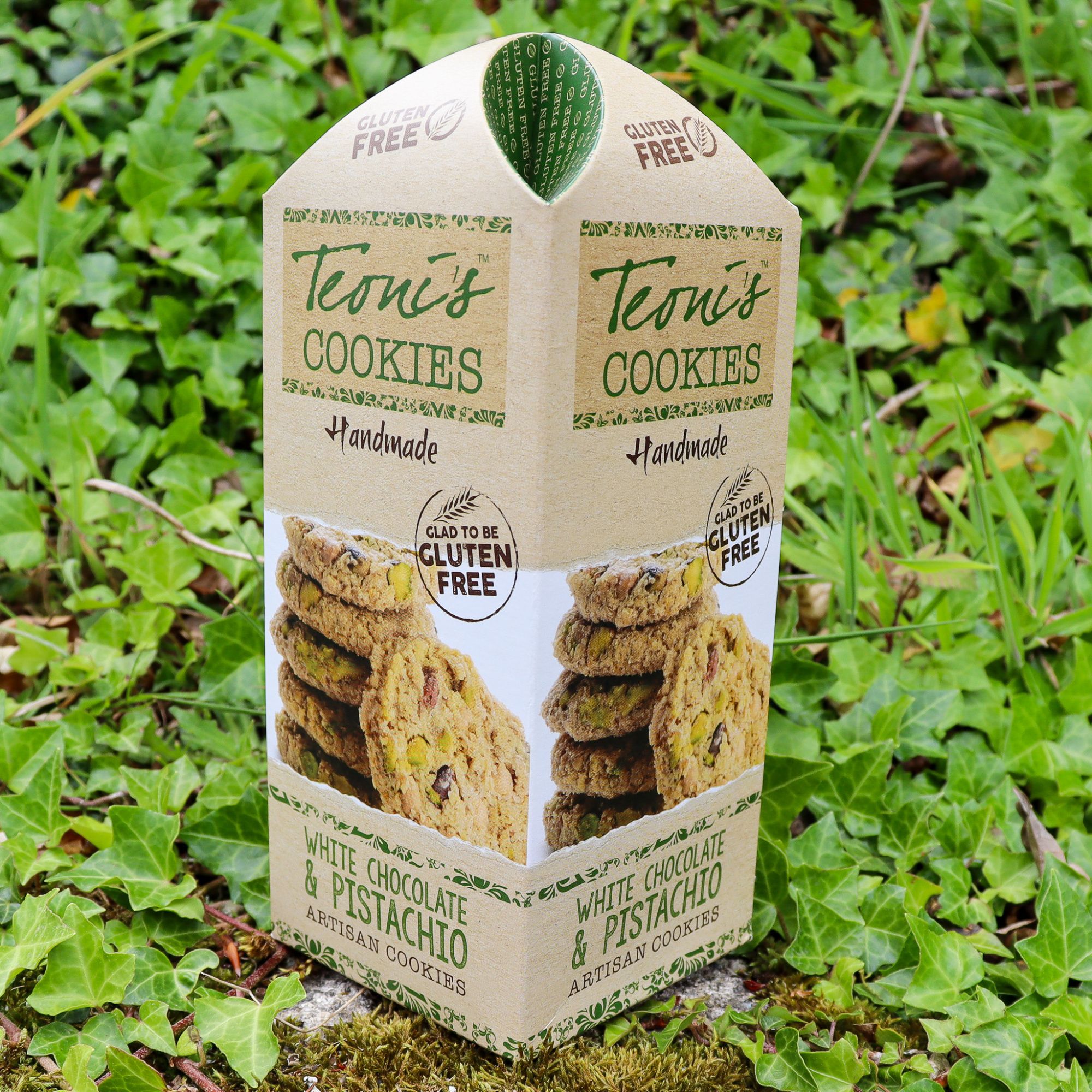 TEONI'S Gluten Free White Chocolate & Pistachio Oat Crumble Cookies 200g