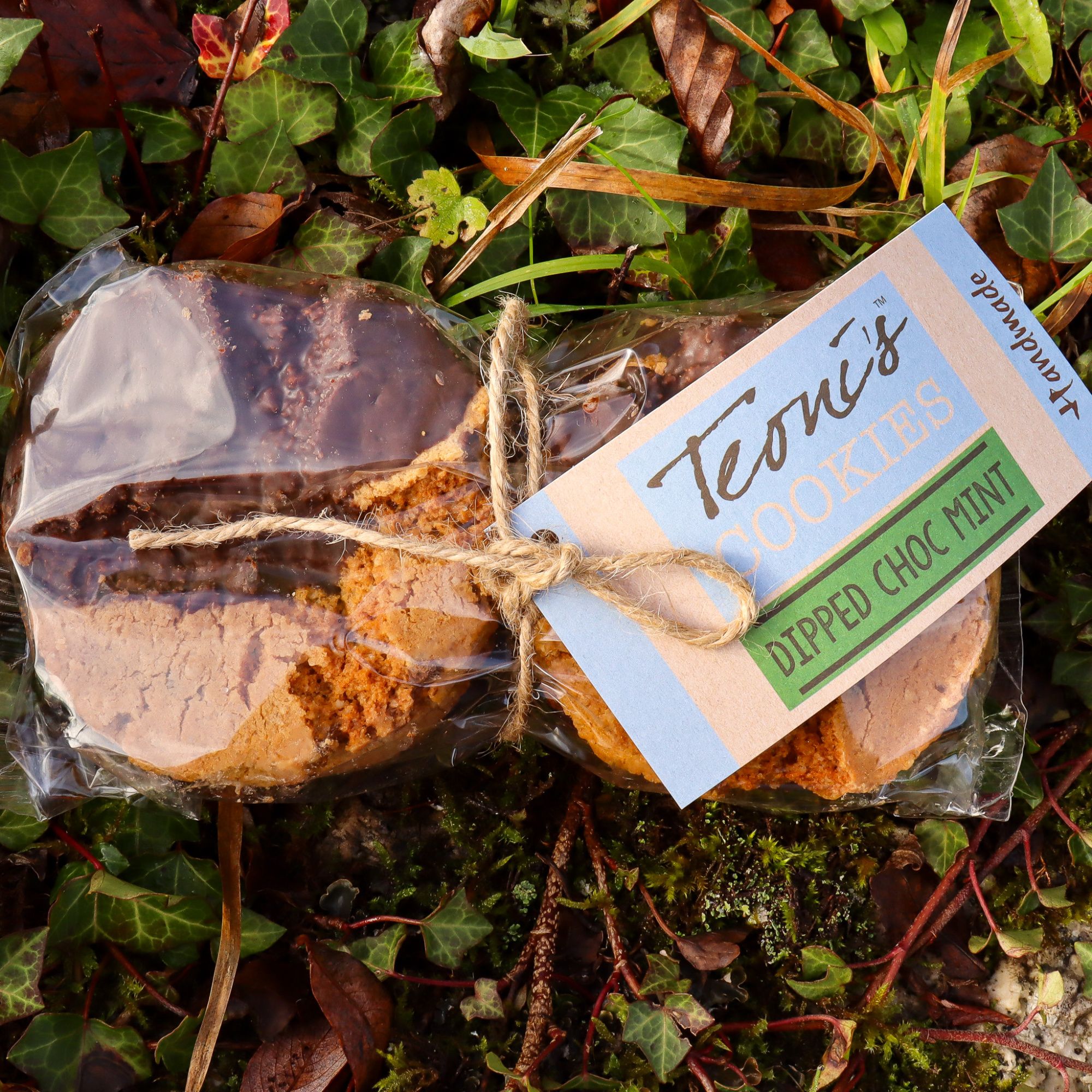 Teoni's Dipped Choc Mint Cookies 300g