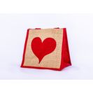 Red Heart Jute Bag