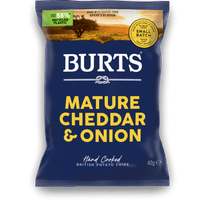 Burts Mature Cheddar &amp; Onion Crisps 40g