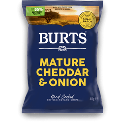 Burts Mature Cheddar &amp; Onion Crisps 40g