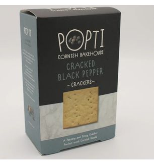 Popti Cracked Black Pepper Crackers 110g