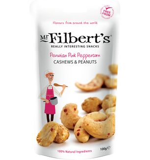 Mr Filberts Peruvian Pink Peppercorn Cashews & Peanuts 100g
