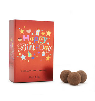"Happy Birthday" Celebration Book Box Of Chocolate Truffles 70g