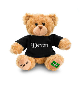 Devon Hug Me Teddy Bear - Black T Shirt