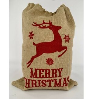 Merry Christmas Hessian Sack