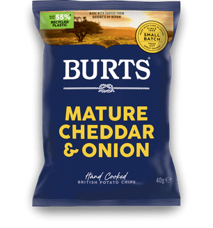 Burts Mature Cheddar &amp; Onion Crisps 40g