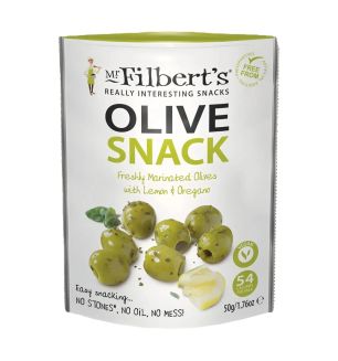 Mr Filbert's Olive Snack Lemon &amp; Oregano 50g
