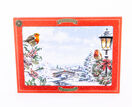 Set Of 4 Placemats With Brightly Coloured Snow Scene With Robins additional 1