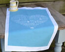 The Devon Heart Tea Towel in Blue additional 4