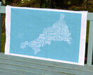 The Cornish Map Tea Towel Blue additional 2