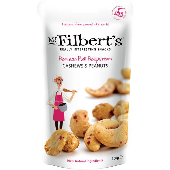 Mr Filbert's Peruvian Pink Peppercorn Cashews & Peanuts 100g