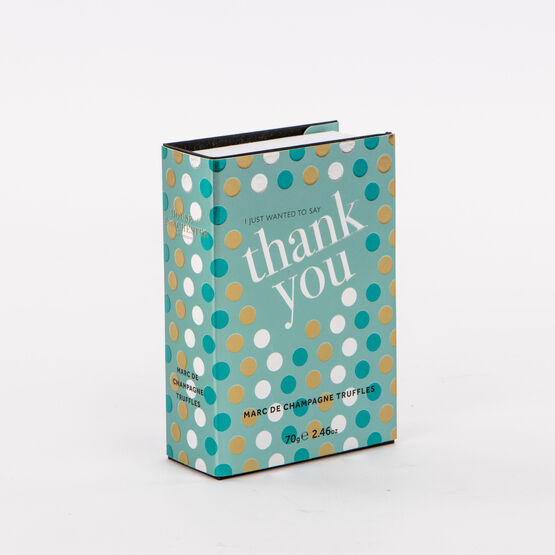 Thank you Celebration Book Box Of Chocolate Truffles 70g