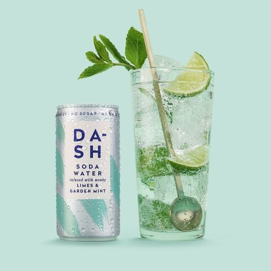 DASH Soda Water with Limes & Garden Mint - 200ml