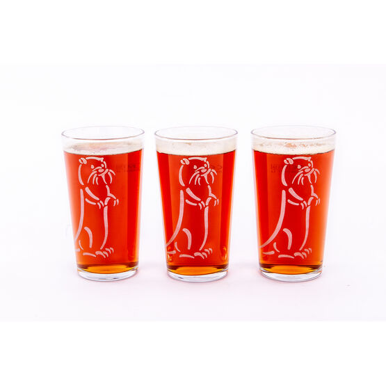 Set of 3 Otter Ale Glasses