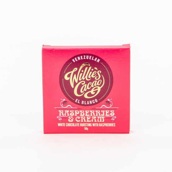 Willie's Chocolate Raspberries & Cream 50g