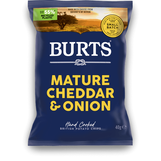 Burts Mature Cheddar &amp; Onion Crisps 40g