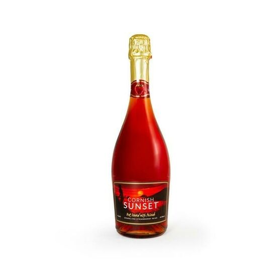 Cornish Sunset Sparkling Strawberry Wine-75cl